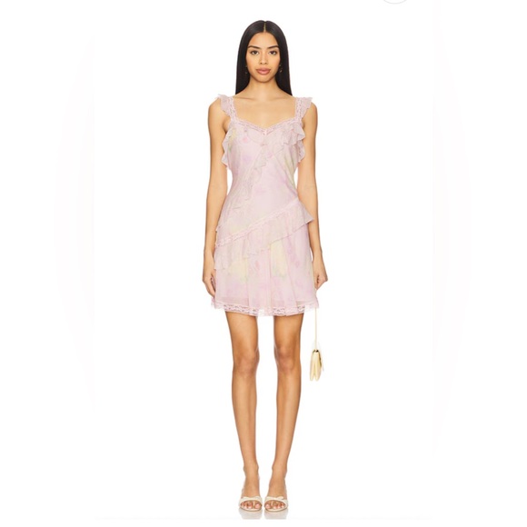 LoveShackFancy Serima Heirloom Print Mini Dress $445 medium - Picture 1 of 7
